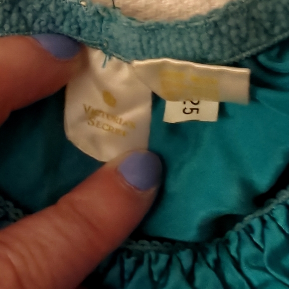 Victoria's Secret silk teal tap pants - Picture 3 of 4